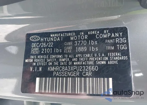 2023 Hyundai Venue Sel from USA, damaged, VIN KMHRC8A3XPU232660